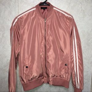 Silky pink bomber jacket